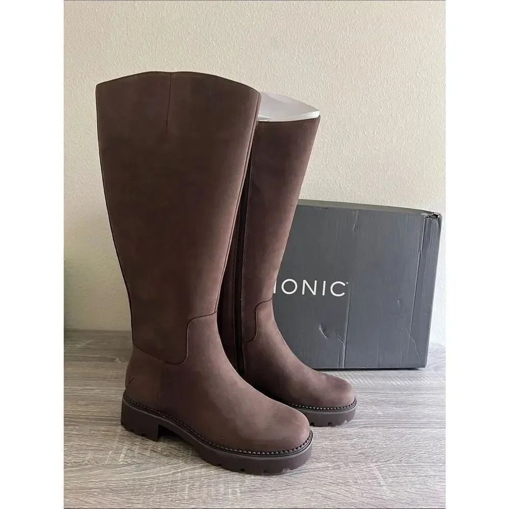 New Vionic Fallbrook Women's High Shaft Boots 7.5M wide calf